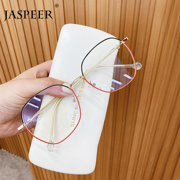 

рамки jaspeer ретро анти eyestrain компьютерные очки женщины мужчины против blue light eye glass мода биколор blue ray блок оптического, White;black