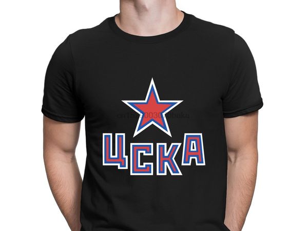 

hc cska moscow khl russian professional hockey t shirt character short sleeve mens t-shirt spring autumn comfortable men