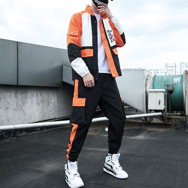 

men's tracksuits set 2021 fashion sportswear men sweatsuit hip hop fitness clothing two pieces sweatshirt + sweatpant male tracksuit, Gray