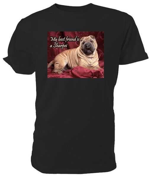 

sharpei dog t shirt, my friend - choice of size & colours cartoon t shirt men new fashion tshirt top