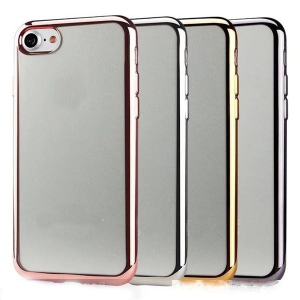 

for iphone 7 phone case ultra thin soft clear crystal tpu electroplating back cover for iphone 7 plus