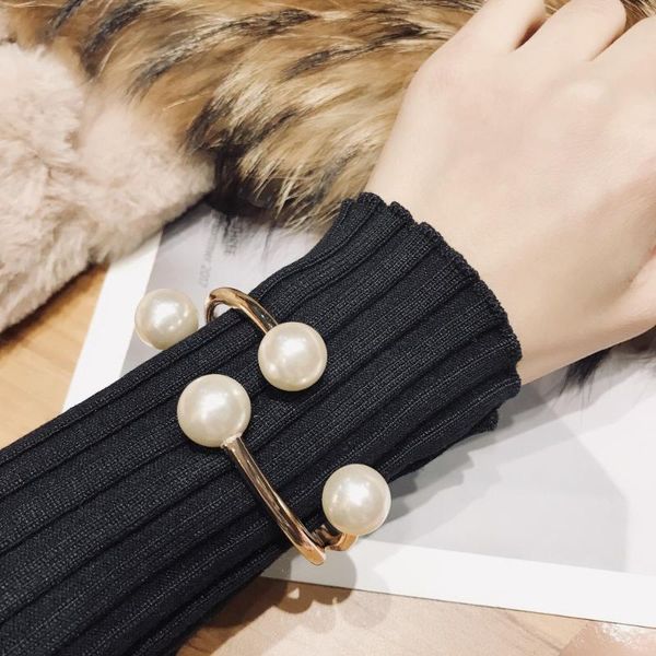 

5 choice jewelry adjustable friend gift for children imitation pearl twist bracelet set women charms bracelet for women b57, Black