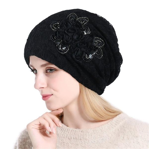 

fashion hats for women soild india lace stretch turban hat knitting hair loss head scarf wrap gorras hombre casquette homme #y, Blue;gray