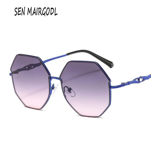 

fashion multilateral sunglasses men luxury vintage color paint sun glasses classic metal frame glasses lunette de soleil femme, White;black