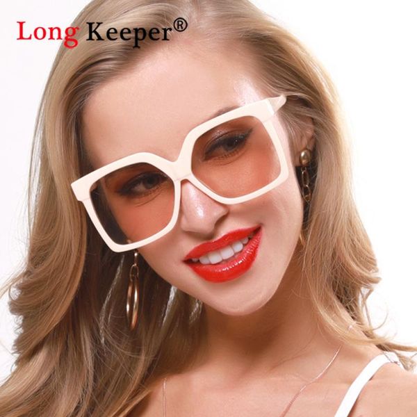 

vintage oversized square sunglasses women 2020 fashion big frame gradient sun glasses for female uv400 shades blue, White;black
