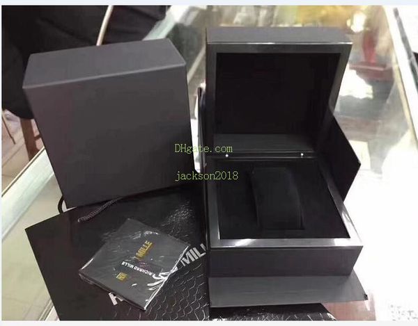 

latest style rm 50 056 035 watch original box papers leather wood boxes handbag for yohan blake flyback chronograph watches, Black;blue