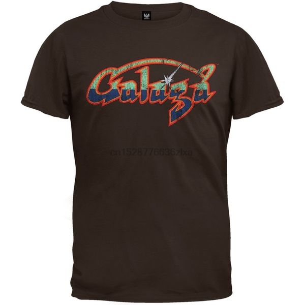 

galaga - mens logo soft t-shirt small brown