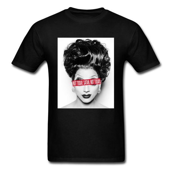 

not today satan rupaul design character tshirts pin up poster men t shirt brand casual print fashion streetwear cotton