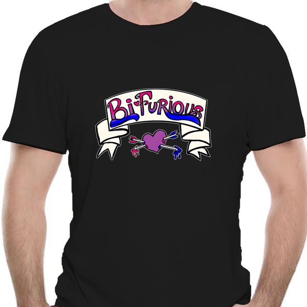 

men tshirt bi furious bisexual pride t shirt women t-shirt tees 0960e