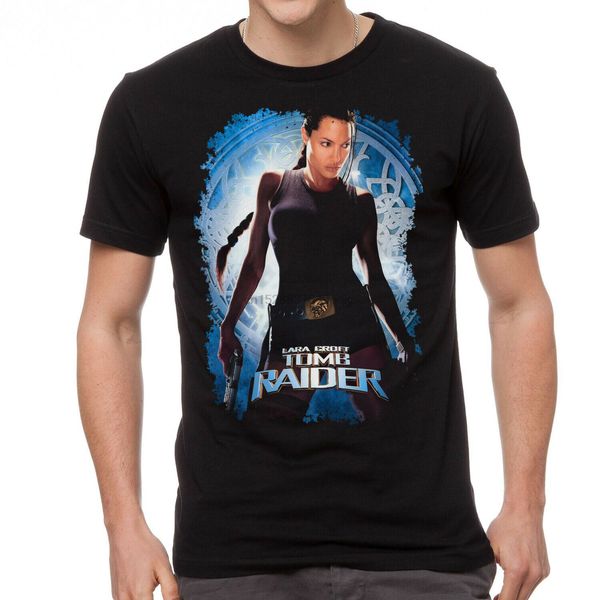 

tomb raider лара крофт анджелина джоли черная футболка