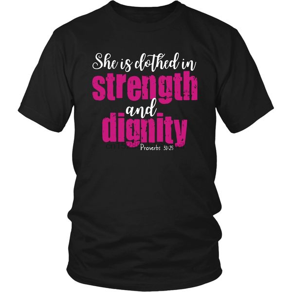 

she is clothed in strength and dignity shirt proverbs 3125 shirts with saying