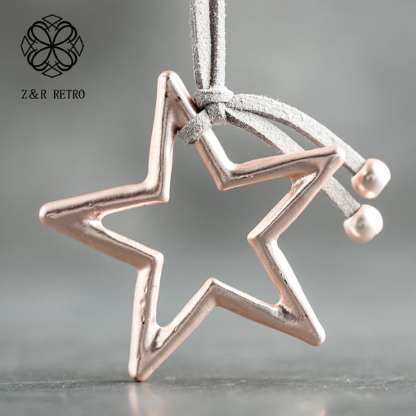 

star necklaces handmade flannelette rope chain necklaces women jewelrys neck decoration christmas new gifts for women, Silver
