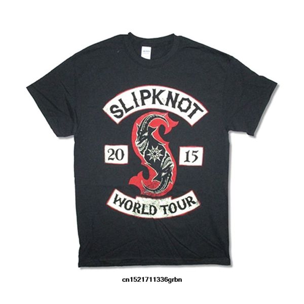 

men t shirt slipknot patched up 2015 world tour black o-neck funny t-shirt novelty tshirt women