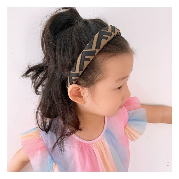 

wide Simple embroidered signature sponge hairband all-match hairpin accessories