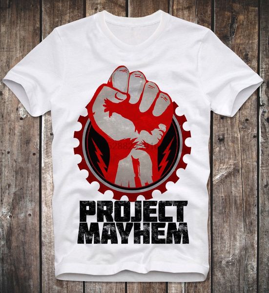

t-shirt project mayhem кулак тайлер дерден бойцовский клуб вдохновленный brad pitt мужской тис
