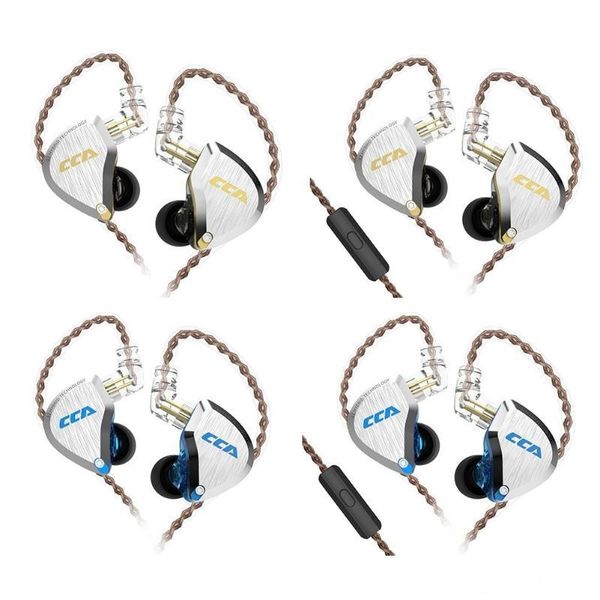 

cca c12 earphone wired music earbuds 5ba 1dd 12 unit hybrid in ear headphone sports noise reduction cancellation hifi bass headset