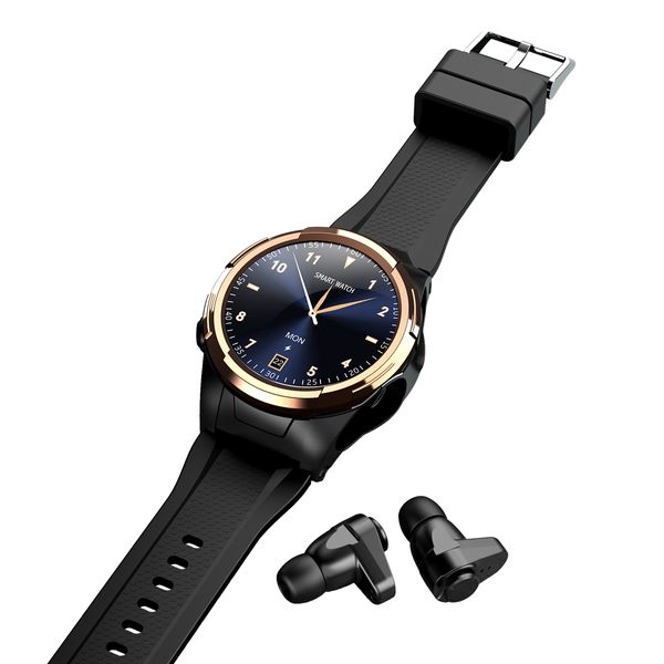 Facebook Whatsapp Smart Watch e Wireless TWS Bluetooth Cuffie Bluetooth Orologi Sport Orologi Fitness Bracciale con bracciale con la frequenza cardiaca di ossigeno nel sangue IP67