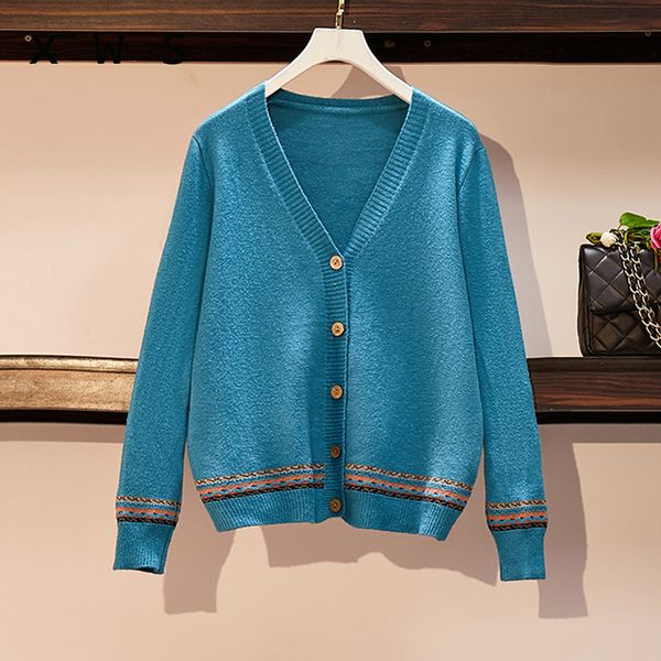 

2020 women knitted sweater cardigans long sleeve v neck button pocket korean knit jacket loose cardigans cashmere, White