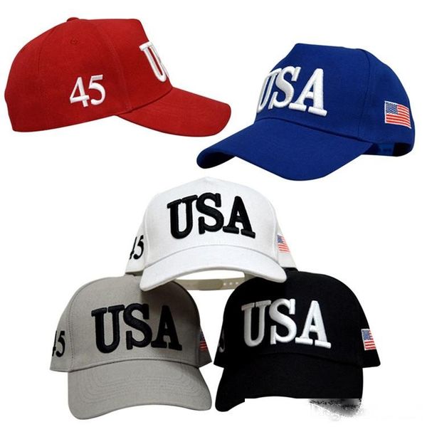 

outdoor president trump 2020 campaign baseball cap usa 45 american flag 3d embroidered adjustable snapback trucker hat