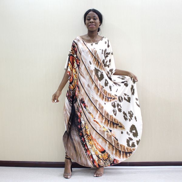 

ethnic clothing 2021 dashikiage latest arrivals leopard & feather pattern print african dashiki plus size women dress fashion party, Red