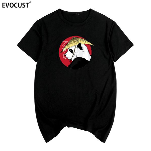 

panda rice hat t-shirt cotton men t shirt new tee tshirt womens fashion