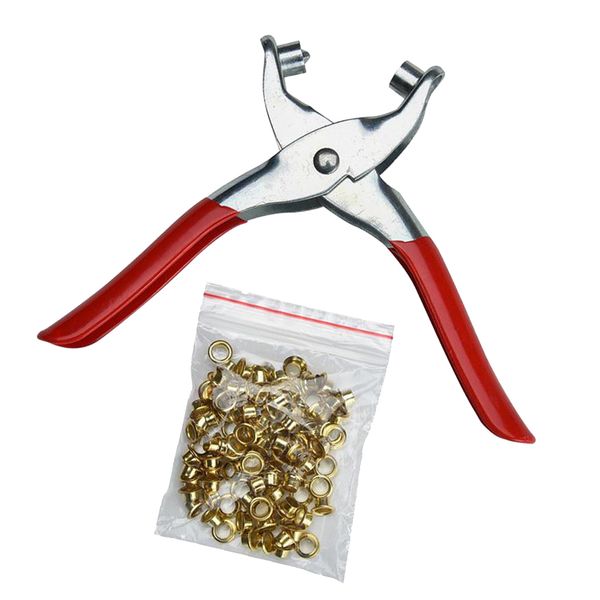 

нового ушко ткань плоскогубцы punch tool kit leather belt hole чайник + 100 ушка