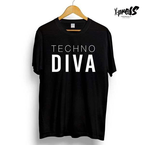 

тех diva слоган printed t-shirt mens девушка музыкального фестиваль underground ibiza специально отпечатанная тенниска хип-хоп смешно тройни