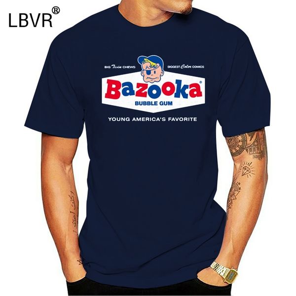 

bazooka chewing bubble gum joe retro candy t-shirt s round neck tee shirt