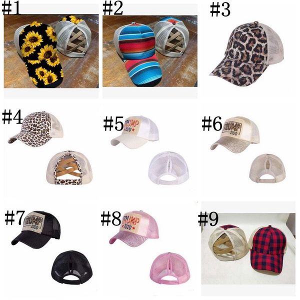 

ponytail baseball caps criss cross messy bun hats cotton trucker caps summer snapback hat sport hip hop party hats outdoor sun cap yl408