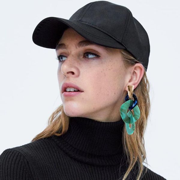 

qiaose 3colors смола круг цепи мотаться серьги для ювелирных изделий способа женщин boho maxi collection серьги аксессуаров, Silver