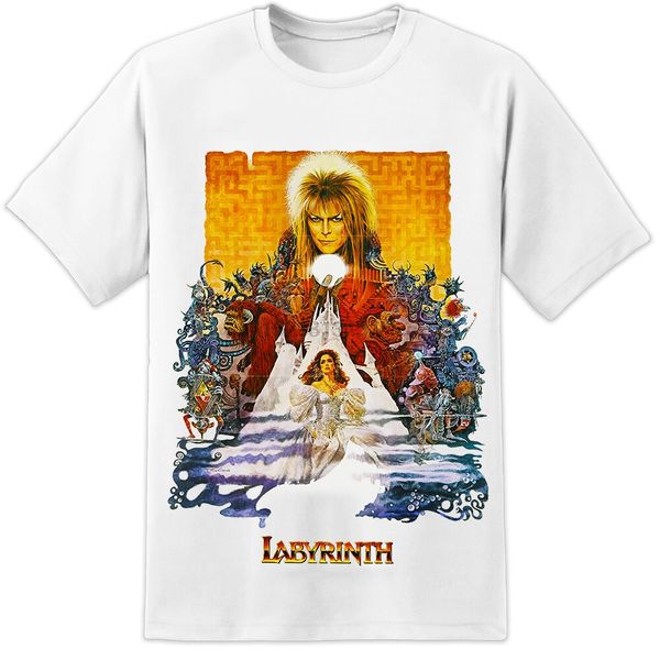 

labyrinth retro movie poster t shirt david bowie jareth vintage (s - 3xl) ziggy big tall tee shirt