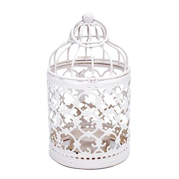 

hollow pattern bird cage creative home decoration european-style decorative wrought iron can put candle metal candlestick
