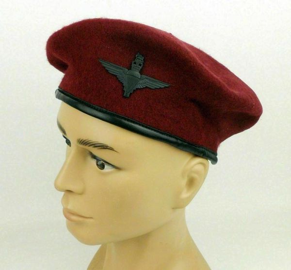 

uk british army parachute regiment red wool classic royal beret hat cap store, Blue;gray