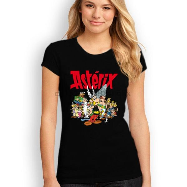 

asterix and obelix the gaul cartoon comic t-shirt black white