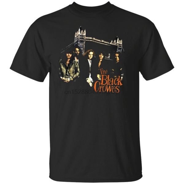 

vintage the black crowes 1990 tour t-shirt concert 90s black-navy short men custom special print tee shirt
