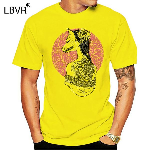

2019 mens hip hop t shirt streetwear fox mask футболки harajuku японский цветочный татуировки тенниска втулки краткости лета топы тис