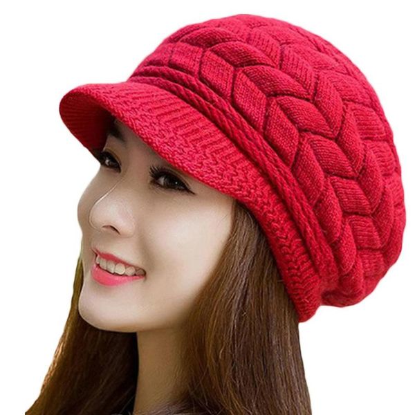 

knitted hat women winter hats for women ladies beanie girls skullies caps bonnet femme snapback warm wool hat, Blue;gray