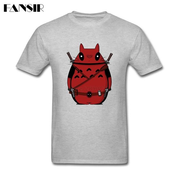 

deadpool totoro anime men t-shirt 2020 summer fashion tee shirts men male short sleeve o neck over size brand clothing for group