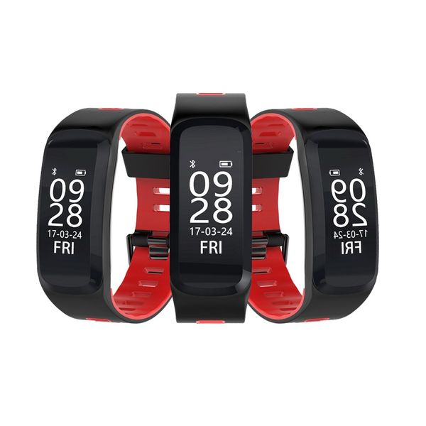 

smart wristband f4 support blood pressure blood oxygen heart rate air pressure, altimeter auto-wake up fitness bracelet smart watch