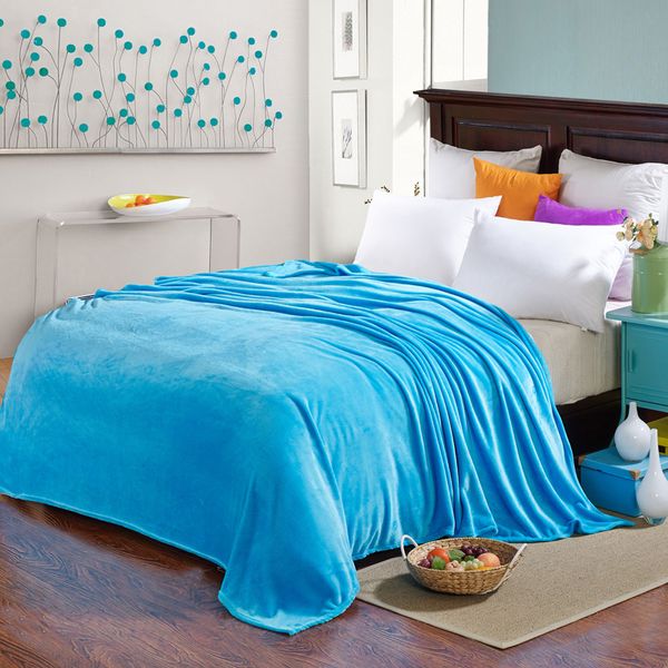 

blankets solid color bed blanket fleece for throw blanke machine washable