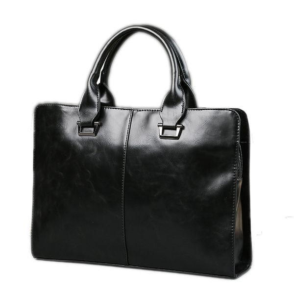 

vintage business briefcase for lapbags men pu leather office handbag handle bags male shoulder tote bolso maletin