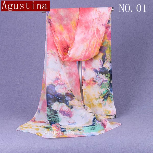 

scarves chiffon flower ink painting scarf fashion shawl women designer for headscarf scarfs stoles and shawls, Blue;gray