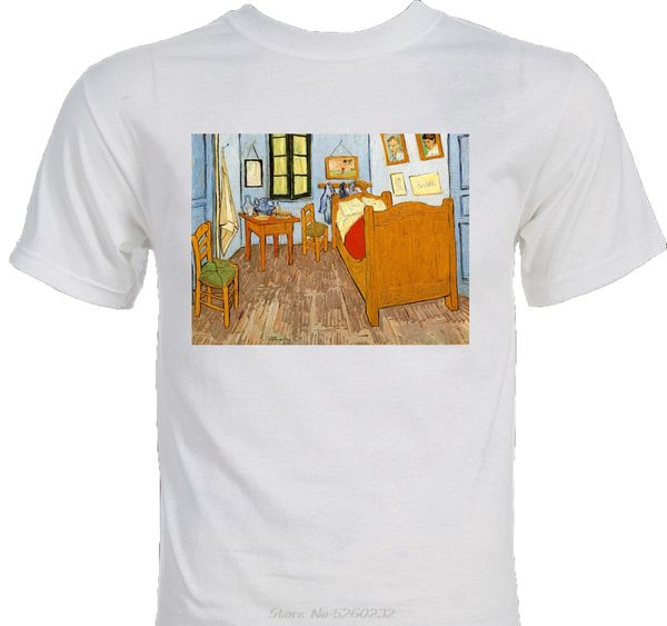 

van gogh self portrait famous impressionist art t-shirt summer casual man t shirt good quality