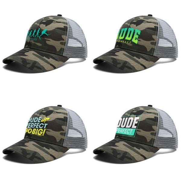 

mens women dude perfect evolution logo adjustable trucker cap cricket custom popular fashion baseball hat art prints go big letter 1, Blue;gray
