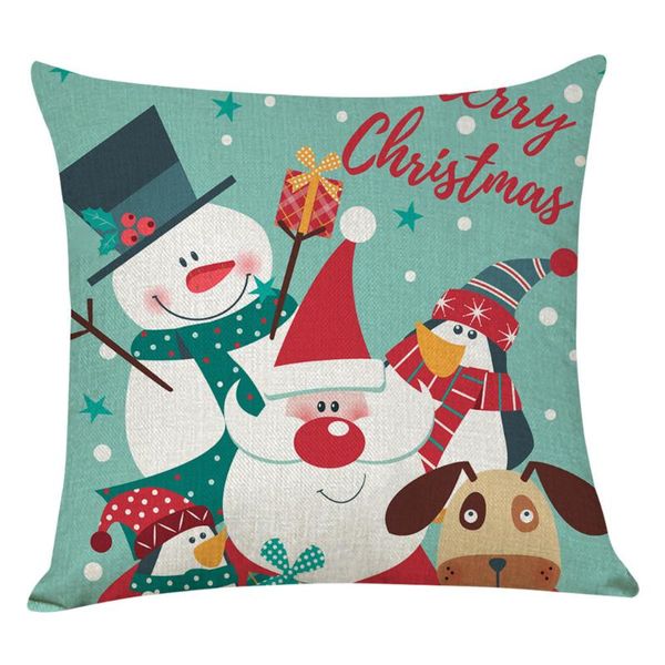 

home decor cushion cover merry christmas christmas decoration for home 2020 happy new year pillowcase sofa throw pillow covers