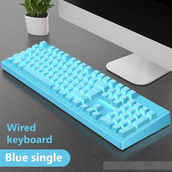 

usb wired backlit gaming keyboard and mouse 104 keycaps mechanical feeling keyboard game mouse for lappc computer gamer