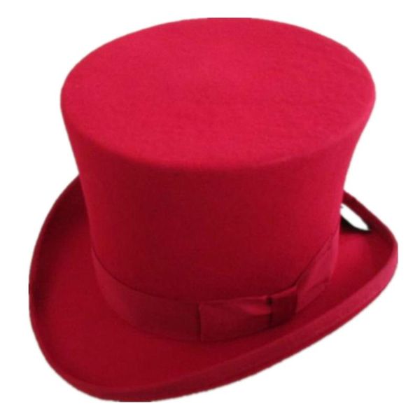 

15cm(5.89inch) 3 color steampunk hat wool fedoras hat victorian male millinery traditional magic magician caps, Blue;gray