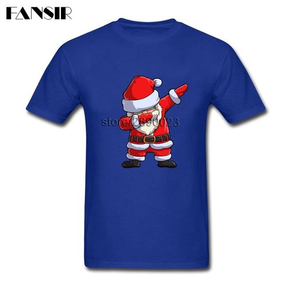 

santa claus dabbing tees shirt o-neck short sleeve mens t shirts homme cotton christmas funny dab gifts t-shirts