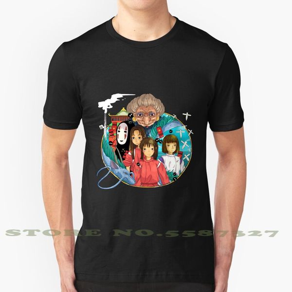 

унесенные прохладный дизайн trendy t-shirt tee унесенные studio ghibli хаяо миядзаки портрет аниме dragon тихиро без лица