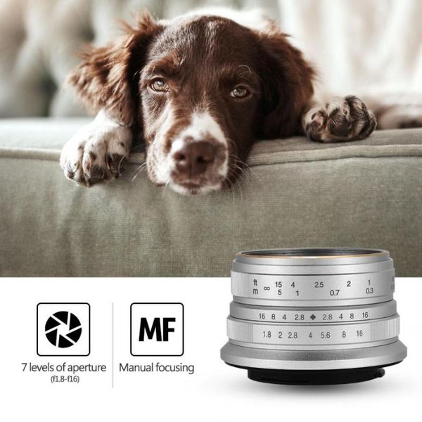 

7artisans 25mm f1.8 camera lens lentille manual aperture focus lens accessory for mirrorless cameras len accessories for canon